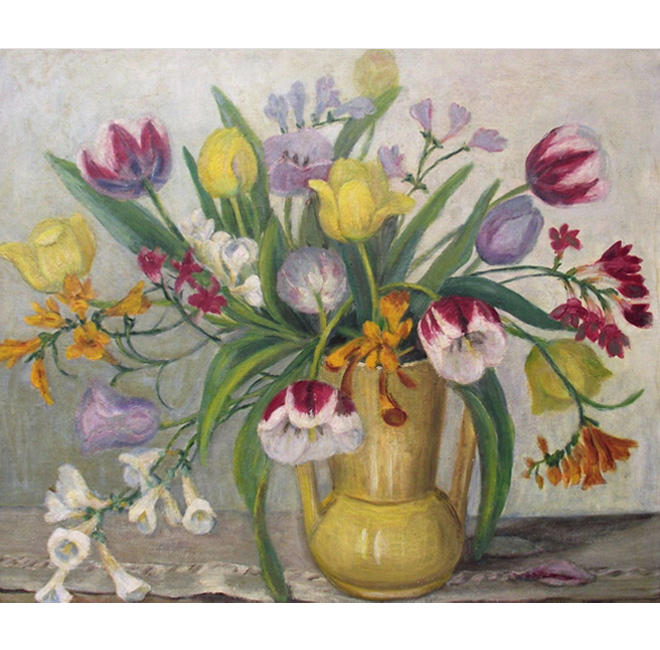 Bouquet in Yellow Vase <span>HAGUE VAUGHAN</span>