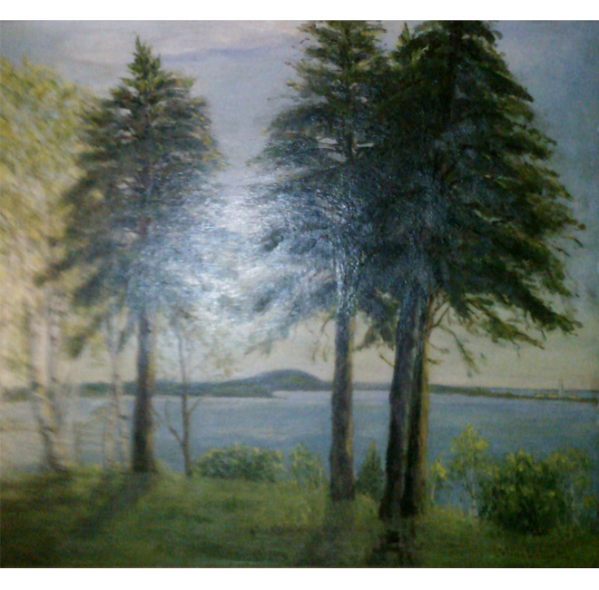 Lake with Pines <span>SANDRA DOLAN</span>