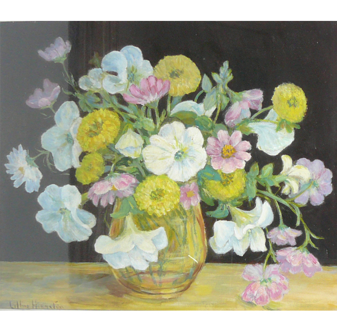 Petunias in a Glass Vase <span>DONALD GRAY-DONALD</span>