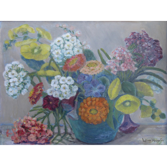 Summer Blooms In A Blue Vase <span>CORNELIA MOLSON</span>