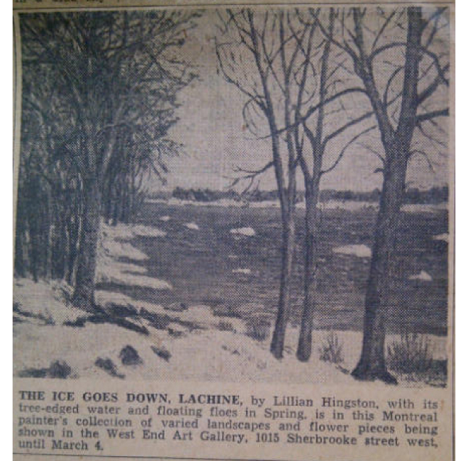 The Ice Goes Down, Lachine <span>MONTREAL GAZETTE, FEB. 25 1950</span>