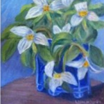 Trilliums In Blue Vase <span>BRIAN GALLERY</span>