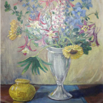 Bouquet In Silver Vase <span>MARY GALLERY</span>