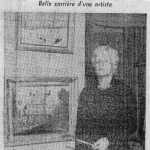 Lillian with one of her Paintings<span> LA PRESSE, FEB. 14 1950</span>