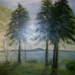 Lake with Pines <span>SANDRA DOLAN</span>