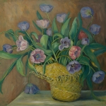 Tulips In Straw Hat <span>DALY/STEUBE FAMILY</span>