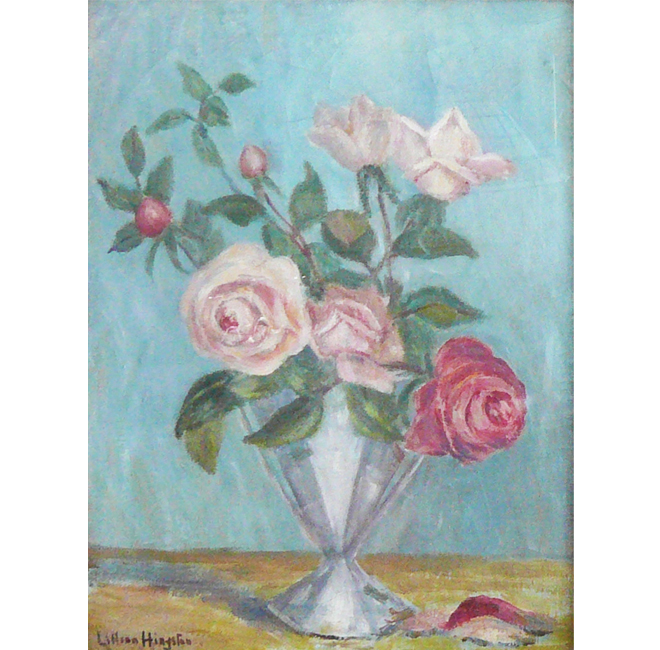 Roses In A Glass Vase <span>DONALD GRAY-DONALD</span>